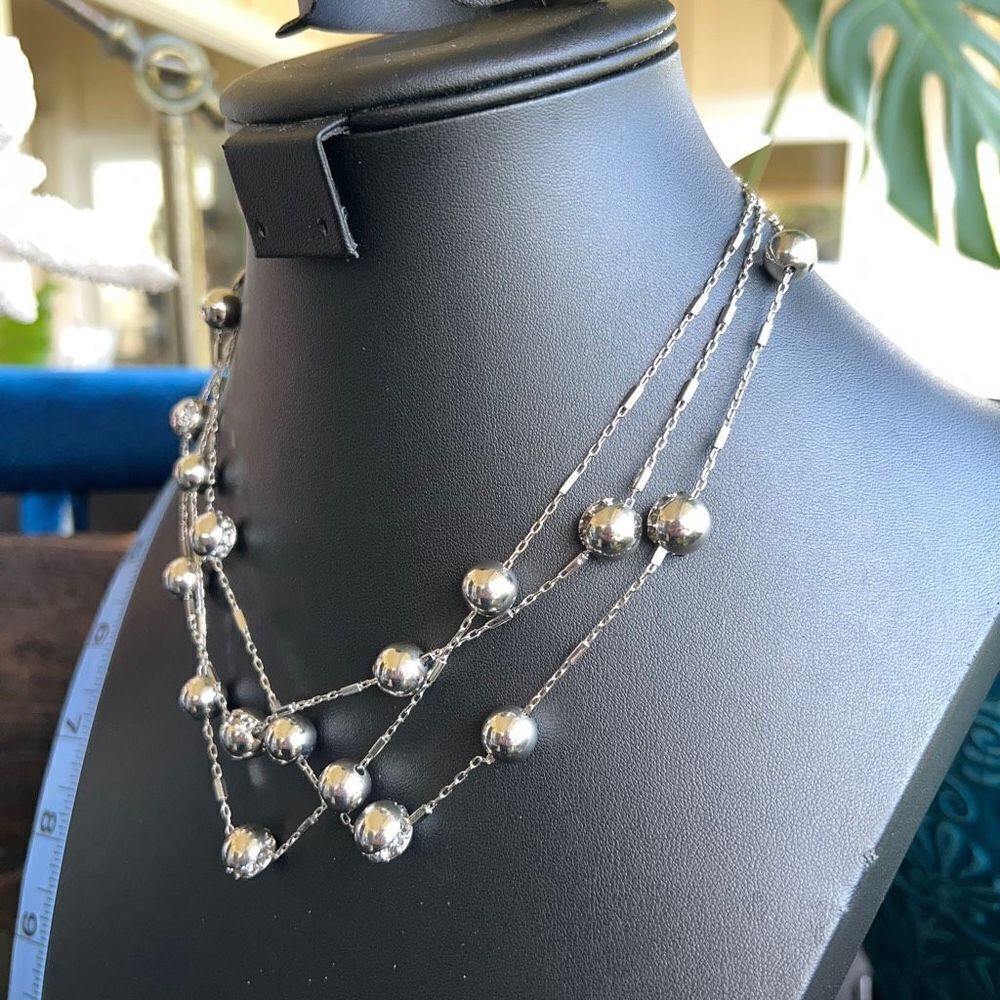 Silver Vega Beads Cold Water Creek Necklace New with Tags